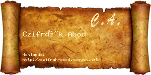Czifrák Abod névjegykártya